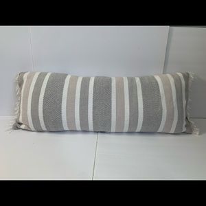 DKNY Cotton Decorative Pillow with Fringe!